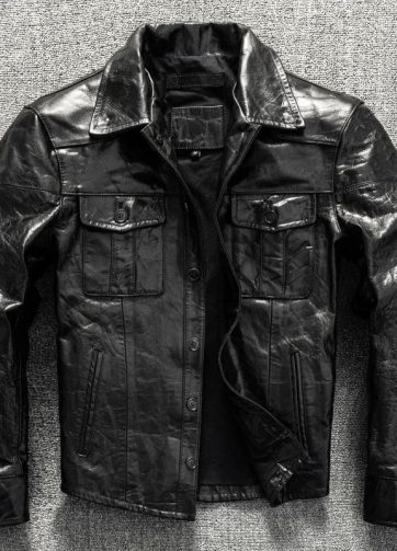Italian Top Layer Goat Leather Fully Vegetable Tanned Heavy Water Washed Uncoate