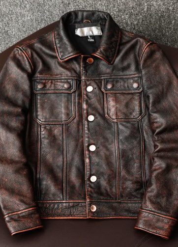 COPERSIAN Vintage Men Leather Jackets Cowhide Motorcycle Genuine Leather Motor