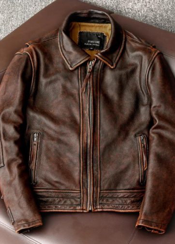 New Men Leather  Jacket  Swallow Tailed Vintage Motorcycle Top Cowhide Coat