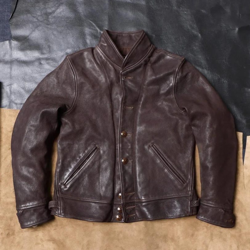 Einstein's Vintage Heavy Water Shampoo Layer Italian Goat Skin Genuine Leather - 图片 2