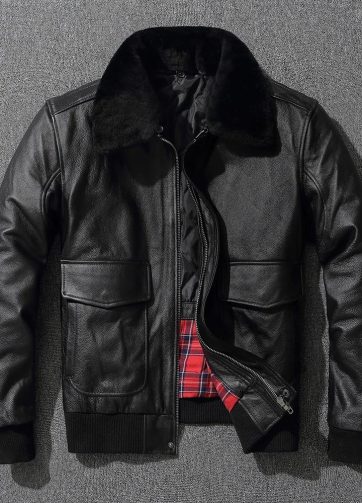 Air Force Flight Jacket Fur Collar Genuine Leather Top Layer Cowhide Leather