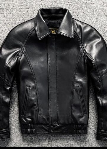 Moscow Action Same Top Sheepskin Genuine Leather Jacket for Men's Slim Fit Casua