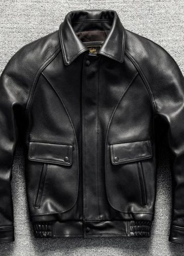 Thickened Leather Top Layer Sheepskin Leather Jacket Plus Size Men's Casual
