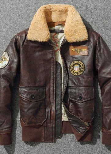 Genuine leather men's G1 pilot jacket top layer cowhide motorcycle suit made