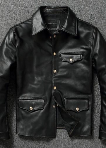 Imported oil wax top layer leather jacket leather jacket male brakeman casual