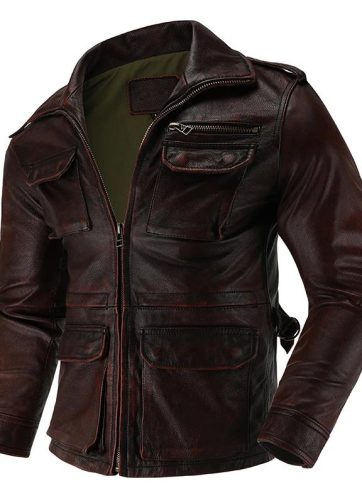 Pure First-Layer Cowhide Leather Jacket M65 Hunting Suit Men's Leather Jacket