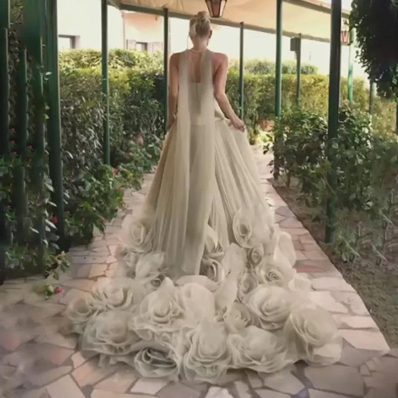 Elegant Sage Green Strapless 3D Flowers A Line Evening Dresses Gowns for Party 2 - 图片 2
