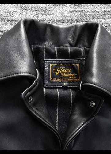 New Zealand Sheepskin California Mounted Police Leather Jacket Men's Genuine